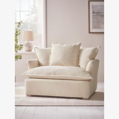 Cox and Cox Umea Love Seat – Peony Wide Cotton Stripe