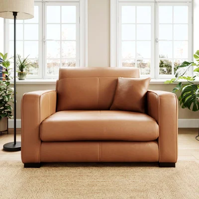 Dunelm Carson Classic Leather Snuggle Chair