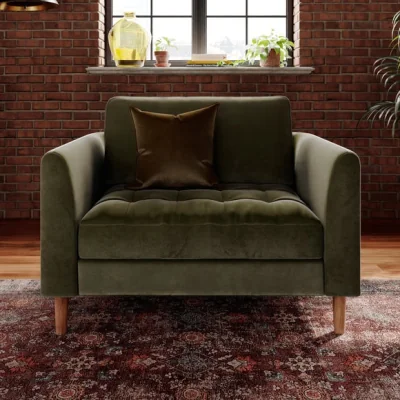 Dunelm Max Velvet Snuggle Chair