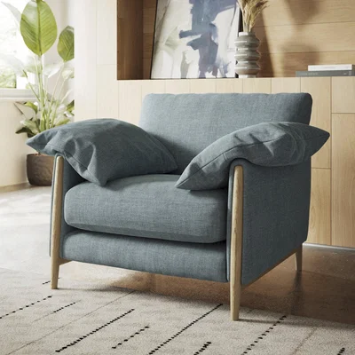Dunelm Hector Tonal Plush Chenille Snuggle Chair