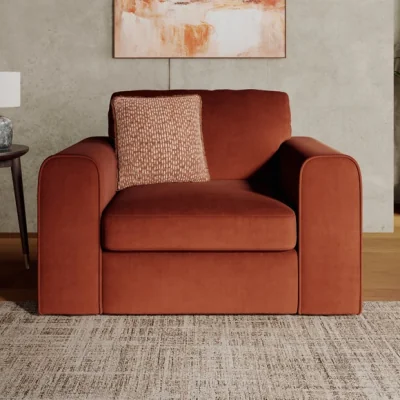Dunelm Abel Matte Velvet Snuggle Chair