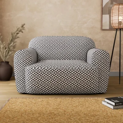 Dunelm Marlo Geo Checkerboard Snuggle Chair