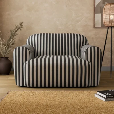Dunelm Marlo Woven Stripe Snuggle Chair