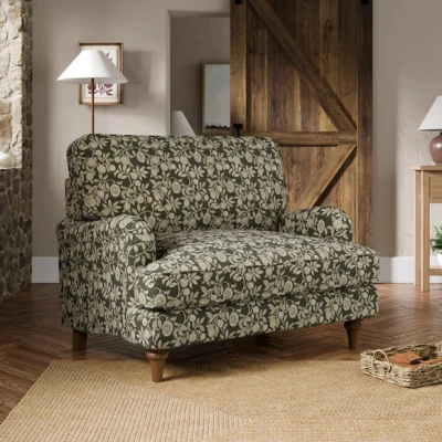 Dunelm Beatrice II Vintage Pod Print Snuggle Chair