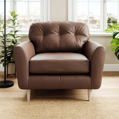 Dunelm Sven Classic Leather Snuggle Chair