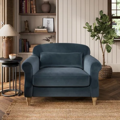 Dunelm Millie Velvet Snuggle Chair
