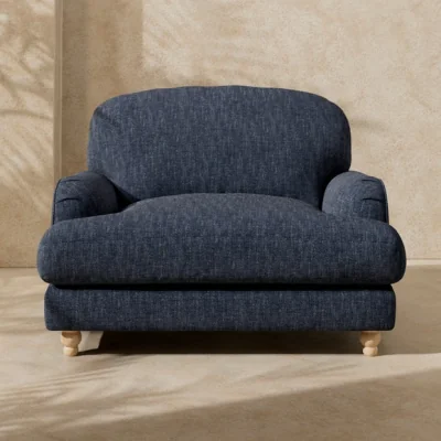 Dunelm Arthur Linen Chenille Snuggle Chair