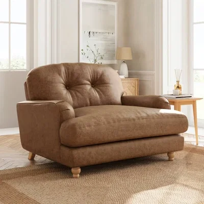 Dunelm Martha Arizona Faux Leather Snuggle Chair