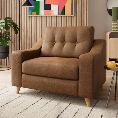 Dunelm Baxter II Arizona Faux Leather Snuggle Chair