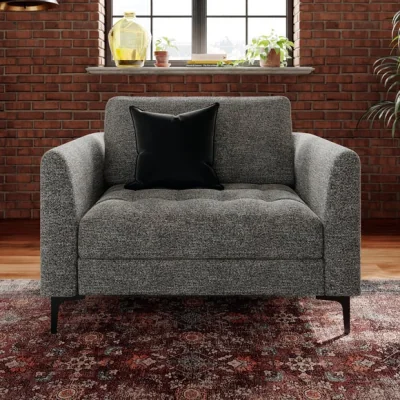 Dunelm Max Multi Yarn Boucle Snuggle Chair with Metal Legs