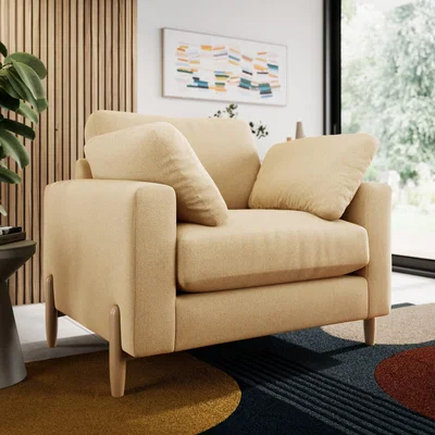 Dunelm Apollo weave Snuggle Sofa Multiweave Ochre