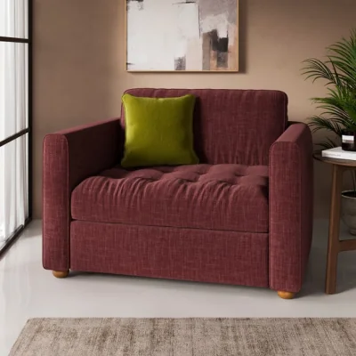 Dunelm Zoe II Faux Linen Snuggle Chair