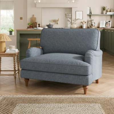 Dunelm Beatrice II Faux Linen Snuggle Chair
