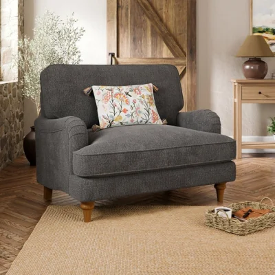 Dunelm Beatrice II Soft Tonal Chenille Snuggle Chair