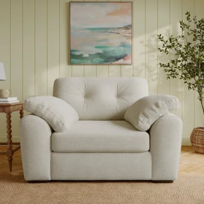 Dunelm Milton Textured Chenille Snuggle Chair