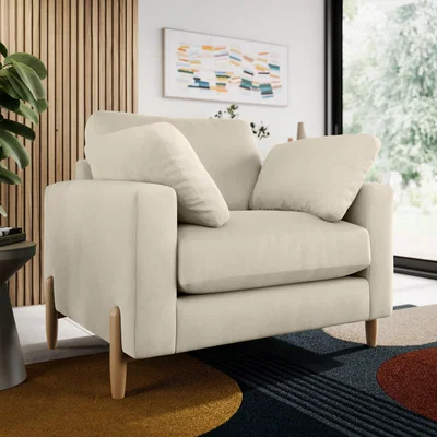 Dunelm Apollo Vintage Velvet Snuggle Sofa Vintage Velvet Warm Sand