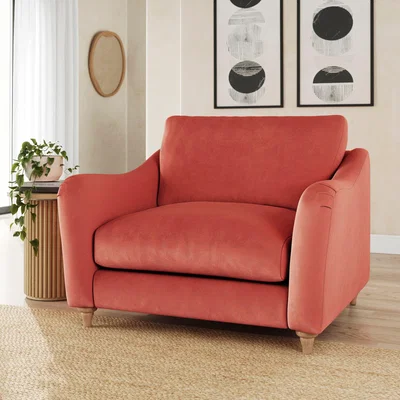Dunelm Hattie Matte Plush Velvet Snuggle Sofa Matte Plush Velvet Clay