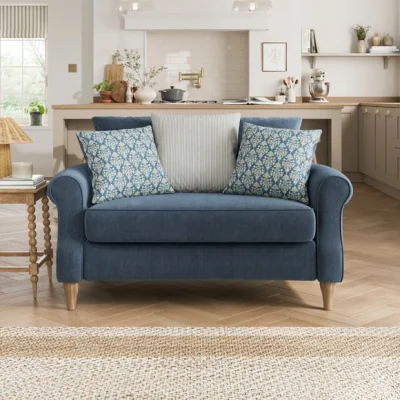 Dunelm Millie Denim Chenille Combo Scatter Back Love Seat