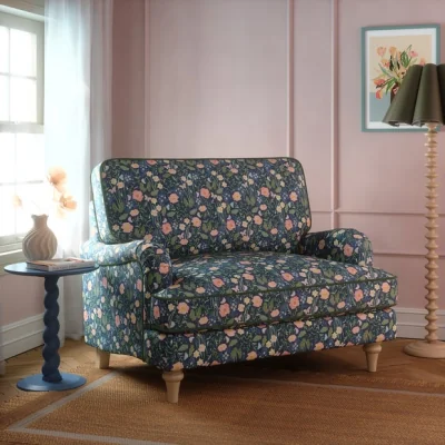 Dunelm Beatrice II Spring Flowers Fabric Snuggle Chair