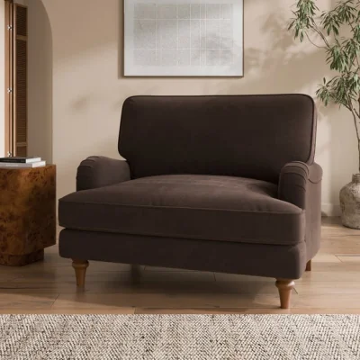 Dunelm Beatrice II Velvet Snuggle Chair