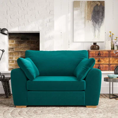 Dunelm Madison Snuggle Chair House Velvet Peacock