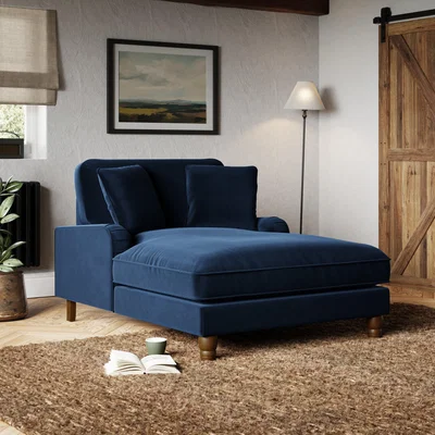 Dunelm Beatrice Matte Velvet Snuggle Chaise