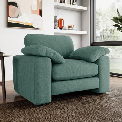 Dunelm Magnus Vintage Soft Chenille Snuggle Sofa Vintage Chenille Aqua