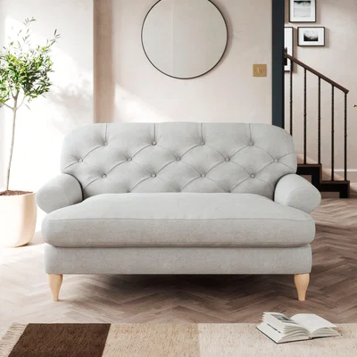 Dunelm Canterbury Snuggle Chair Tonal Weave Silver