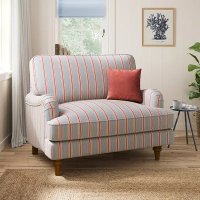 Dunelm Beatrice II Retro Coastal Stripe Snuggle Chair
