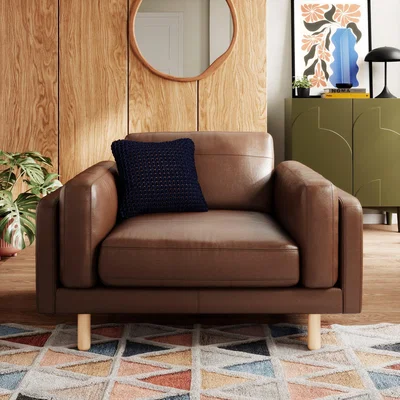 Dunelm Newton Vintage Leather Snuggle Chair