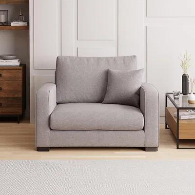 Dunelm Carson Soft Texture Snuggle Seat Grey