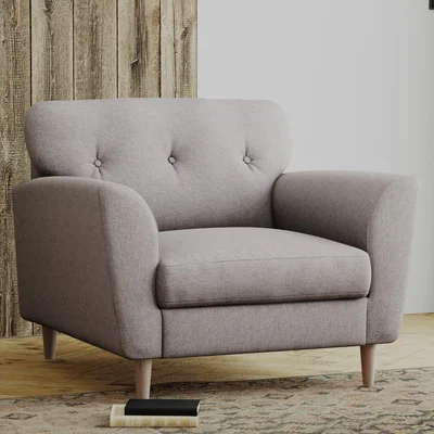Dunelm Sven Tonal Weave Snuggle Chair Grey