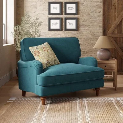 Dunelm Beatrice II Velvet Snuggle Chair