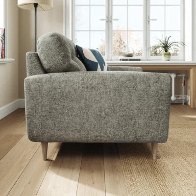 Dunelm Sven Chunky Chenille Snuggle Chair Charcoal