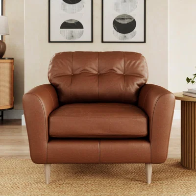 Dunelm Sven Vintage Leather Snuggle Chair