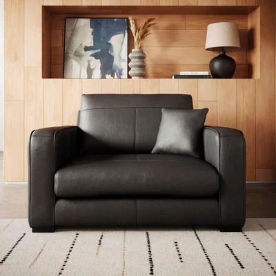 Dunelm Carson Vintage Leather Snuggle Chair