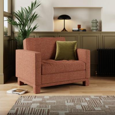 Dunelm Zoe Fully Upholstered Chenille Snuggle Chair