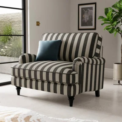 Dunelm Beatrice II Woven Stripe Snuggle Chair