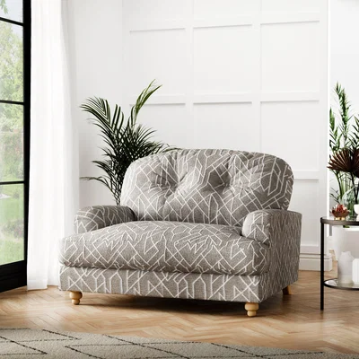 Dunelm Martha Soft Berber Snuggle Chair Soft Berber Natural
