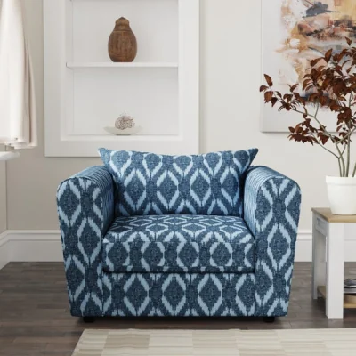Dunelm Blake Ikat Multi Weave Snuggle Chair