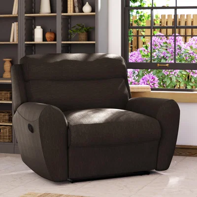 Dunelm Wareham Manual Recliner Snuggle Sofa Honeycomb Chenille Coco