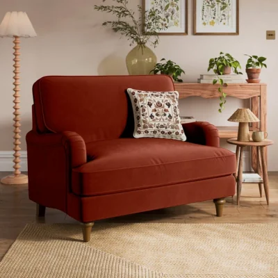 Dunelm Beatrice II Velvet Snuggle Chair