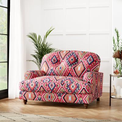 Dunelm Martha Global Woven Snuggle Chair Global Woven Pink