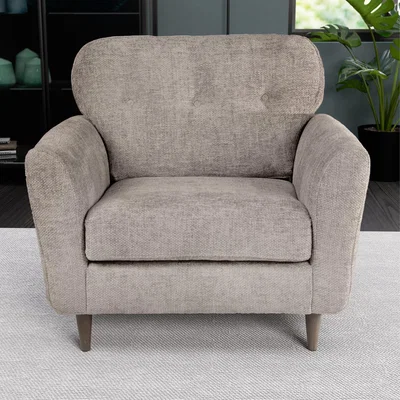 Dunelm Sven Chunky Chenille Snuggle Chair Mushroom
