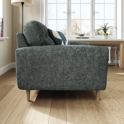 Dunelm Sven Chunky Chenille Snuggle Chair Navy