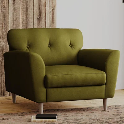 Dunelm Sven Opulent Velvet Snuggle Chair Olive