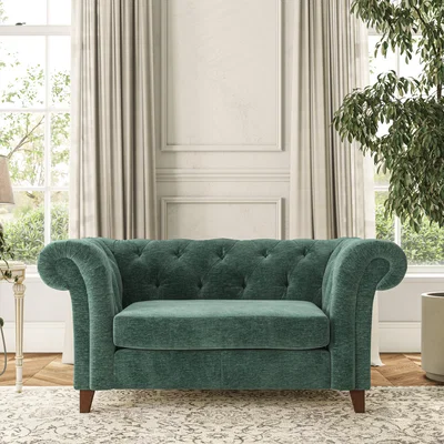 Dunelm Pimlico Snuggle Chair Luxury Chenille Pacific