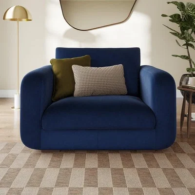 Dunelm Luca Matte Soft Velvet Snuggle Chair