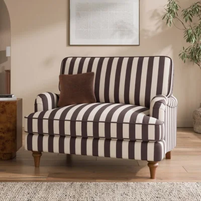 Dunelm Beatrice II Woven Stripe Snuggle Chair