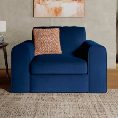 Dunelm Abel Matte Velvet Snuggle Chair